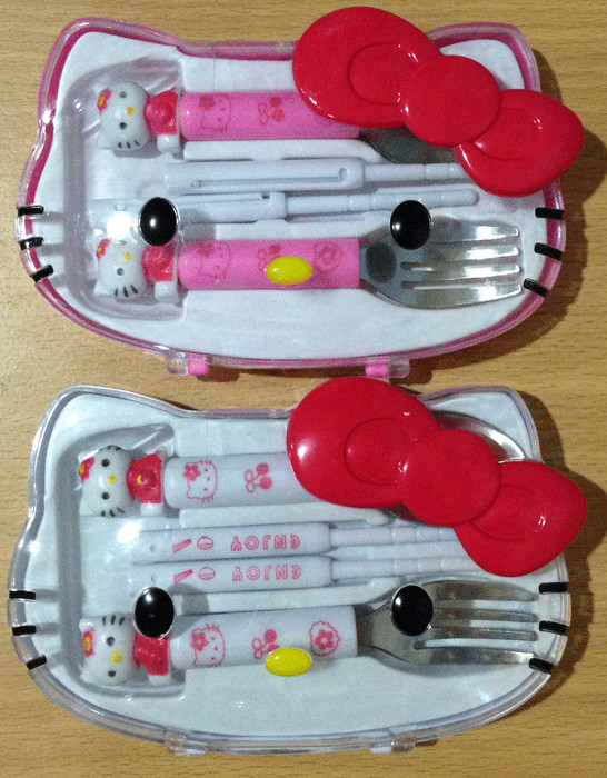 Sendok Set Kepala Hello Kitty