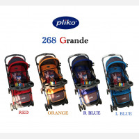 Baby Stroller Pliko Grande B/S 268R - Red
