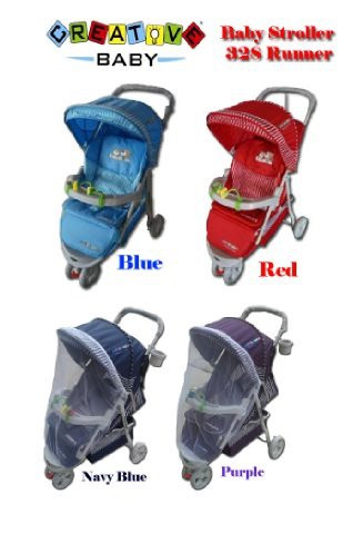 Baby Stroller Pliko Creative 328 Runner Merah