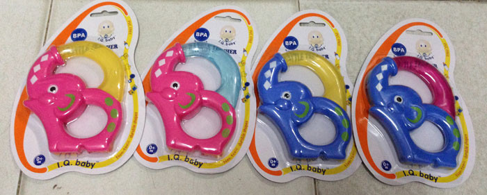 IQ Baby Mega Elephant with Teether and Rattle