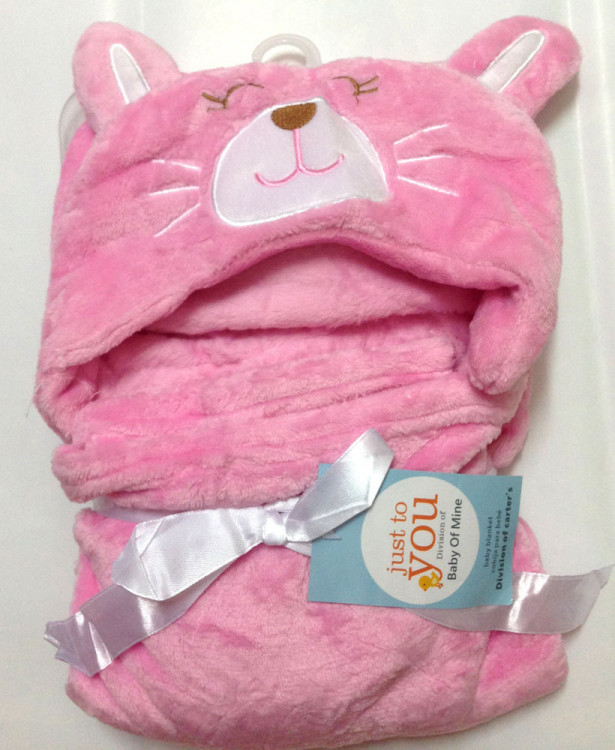 Selimut Bayi Hoodie Cat Smile Pink 17050184