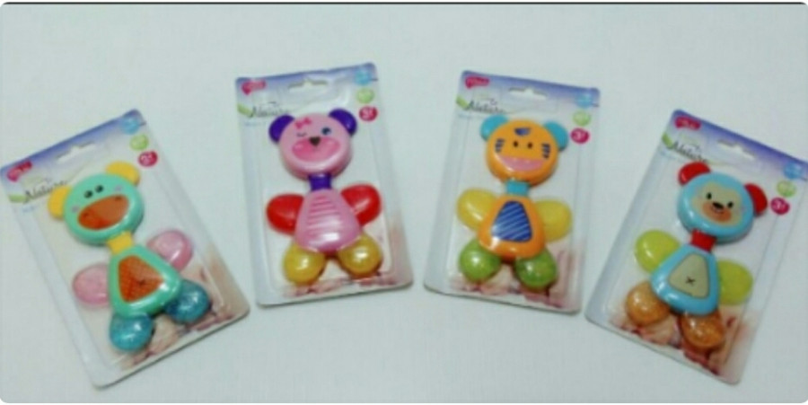 Teether Rattle Bear Nature 18030020