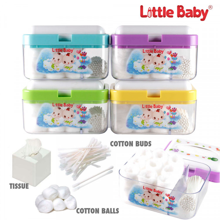 Kotak Multifungsi Little Baby (Kotak Kapas + Cotton Buds)