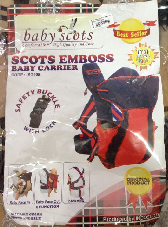 Gendongan Baby Scots Emboss