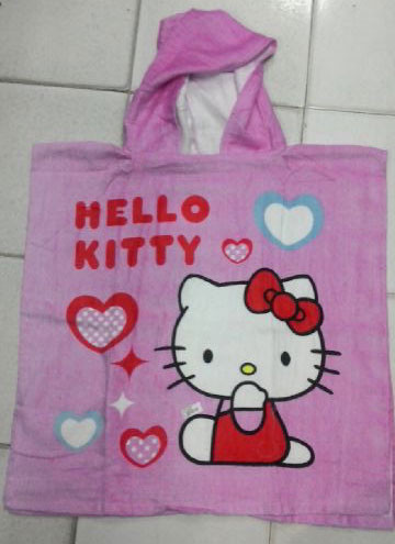 Handuk Ponco Hello Kitty