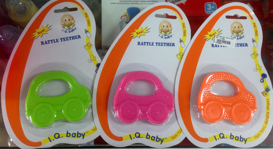 Silicone Teether Cars IQ Baby