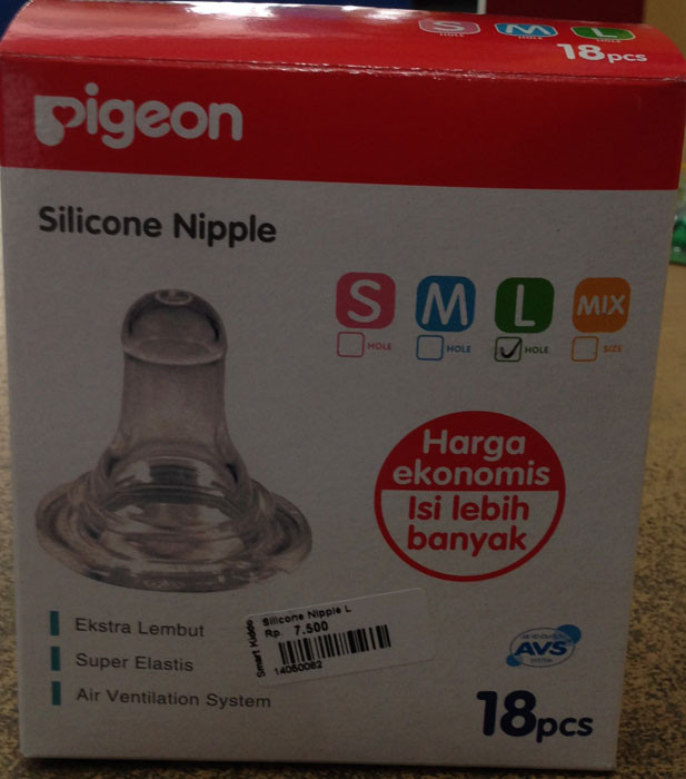 Pigeon Silicone Nipple L Box (18pcs)