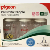 Paket 3 Botol Susu Pigeon Animal 120ml Peristaltic Nipple