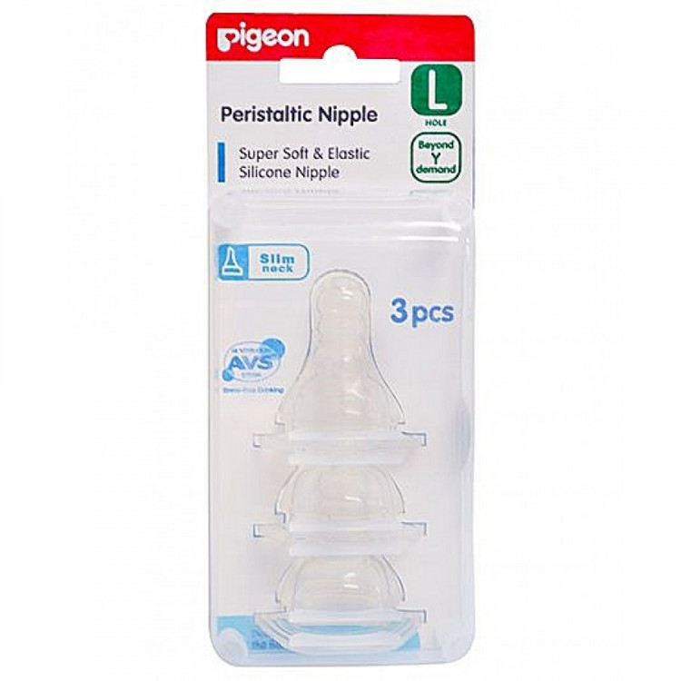 Pigeon Peristaltic Slim Neck Nipple 3 L