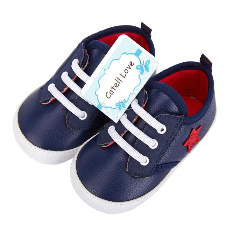 Sepatu Baby Catell Love Biru Tali Putih Star 18050029