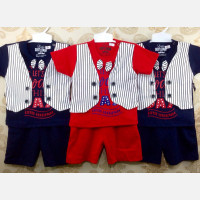 Setelan Cowok Little Gentleman Rompi Salur 17090051