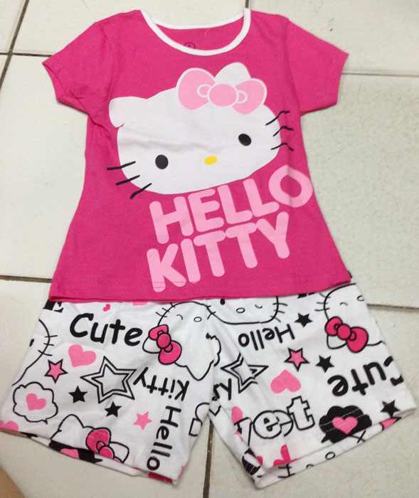Setelan Kaos Hello Kitty