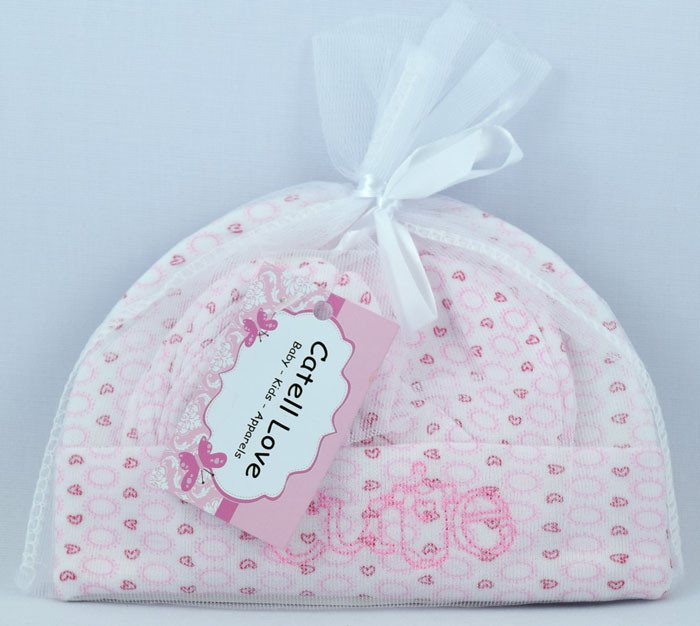 Baby Set Topi + Sarung Tangan Kaki Catell Love Cute