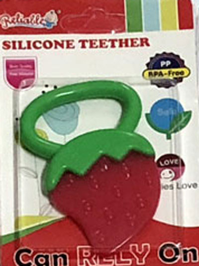 Silicone Teether Reliable - Strawberry
