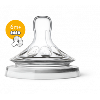 Silicone Nipple Avent Dot Natural 2pcs (6 month+)