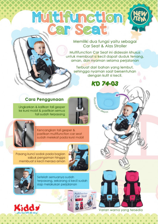 Kiddy Multifuntion Baby Car Seat dan Alas Stroller