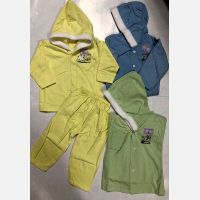 Setelan Baju Baby Panjang / Piyama / Baju Tidur Bayi Topi 0-1 tahun 20090045