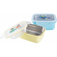 Kotak Makan Stainless Baby Safe  360 ml (Stainless Lunch Box Square)