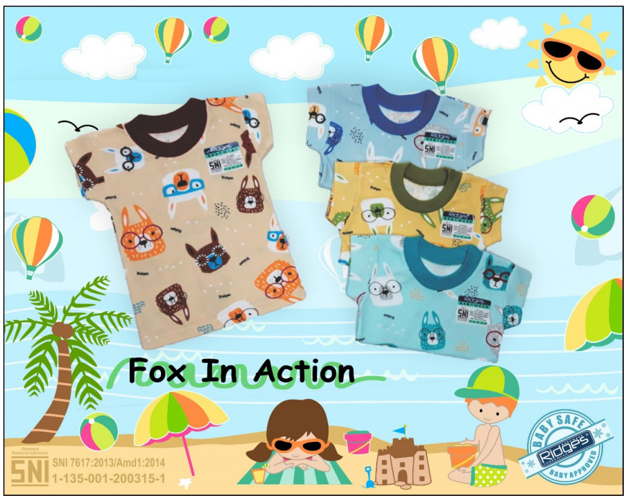 Baju Atasan Kaos Anak Ridges Fox in Action M 21030072