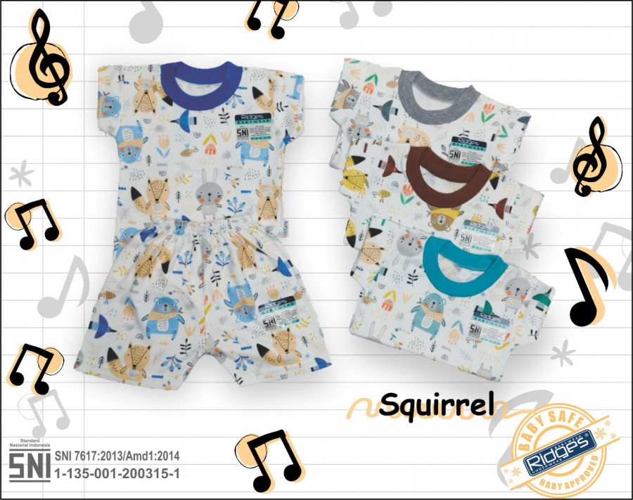 Baju Atasan Kaos Anak Ridges Squirrel XL 21020050 (Atasan Saja)