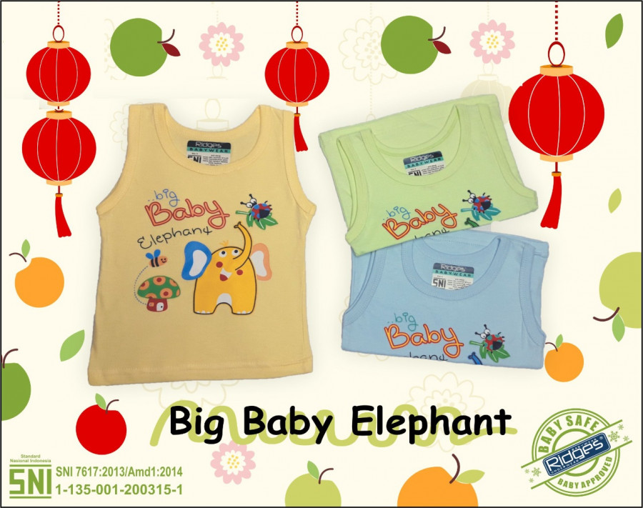 Baju Atasan Singlet Anak Ridges Big Baby Elephant L 21020107