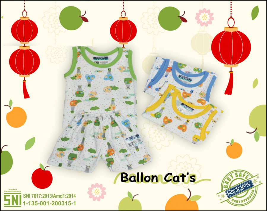 Baju Atasan Singlet Anak Ridges Ballon Cat L 21020029 (Atasannya Saja)