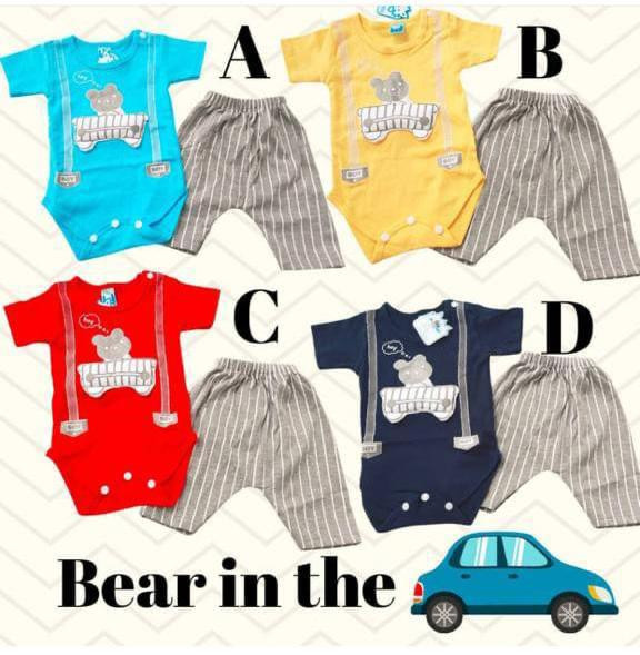 Baju Setelan Bayi Laki-laki Jumper Bear In The Car 21060054