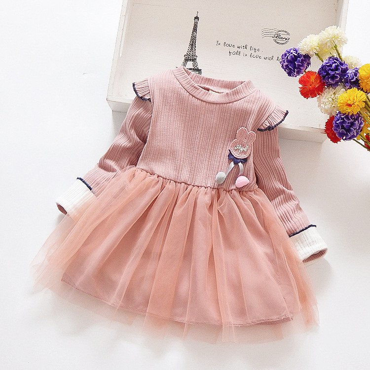 Terusan Gaun Anak Perempuan Bunny Angel Lengan Panjang / Dress Anak Perempuan 21120164